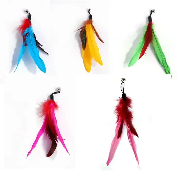 Accessoires de jouet en plumes de chat, faux jouet de ver de souris avec cloche, jouets pour chaton,