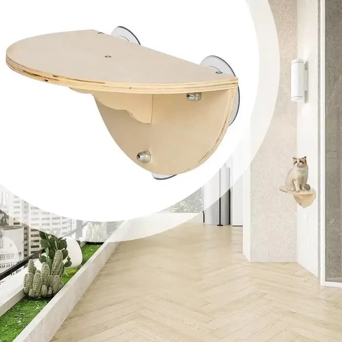 Perche de fenêtre pour chat, gain de place, siège pour chaton, étagère de fenêtre en bois avec 3 ven
