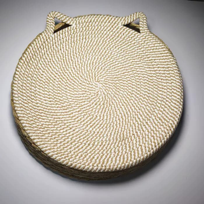 Adapté aux chats de petite à moyenne taille, griffoir et lit pour chat 2-en-1 - Griffoir en corde tr
