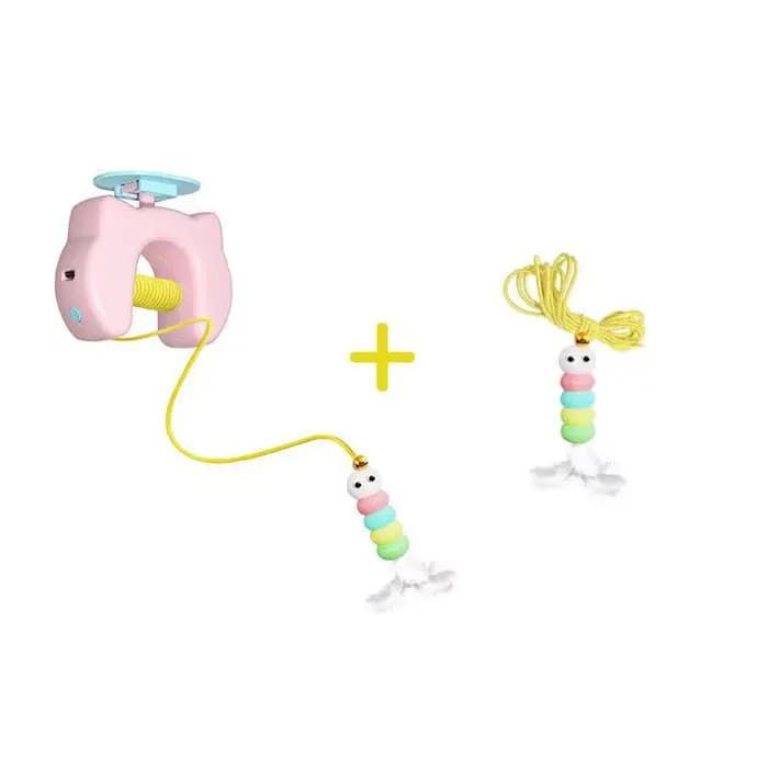 Jouet électrique pour chat avec 2 cordes, jouet interactif à plumes à balançoire automatique pour ch