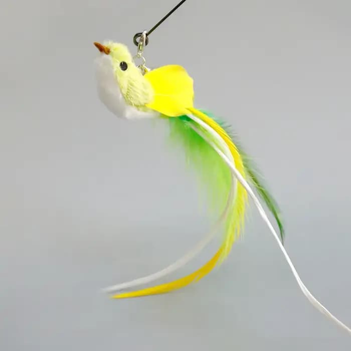 Baguette mains libres pour chat oiseau/plumes, avec cloche, ventouse puissante, jouets interactifs p