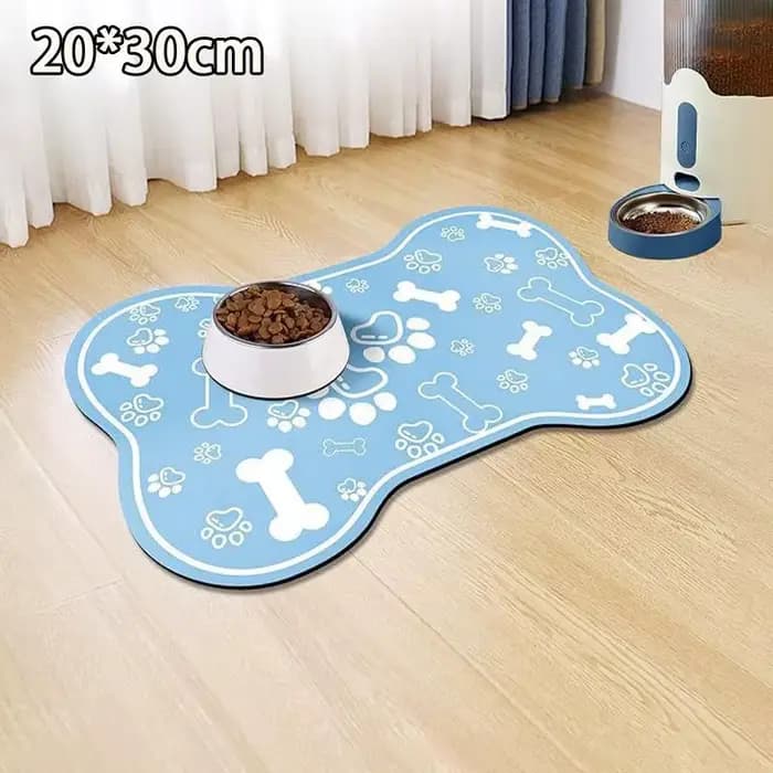 Tapis absorbant en terre de diatomée pour animaux de compagnie, pour gamelles d'eau et de nourriture