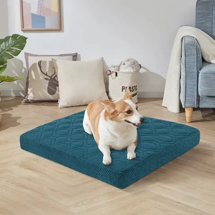 Housses de lit pour chien de remplacement lavables-housses de lit imperméables pour chien matelassée