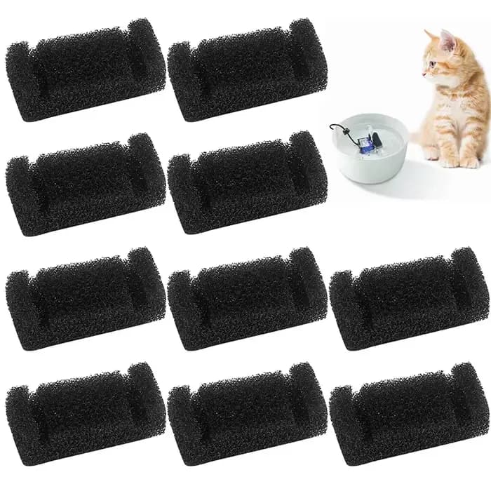 Distributeur d'eau avec filtre éponge pour animaux de compagnie, 10/4/1 pièces, pour chats et chiens