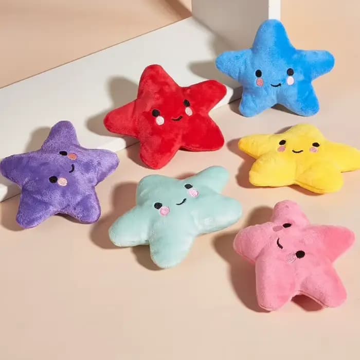 Pentagramme en peluche pour chiot, jouets grinçants pour petits et moyens chiens, mâcher agressifs e