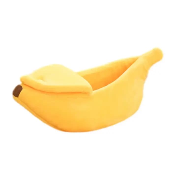 Lit pour chat en forme de banane, drôle, mignon, confortable, tapis pour chat, lits chauds, durables