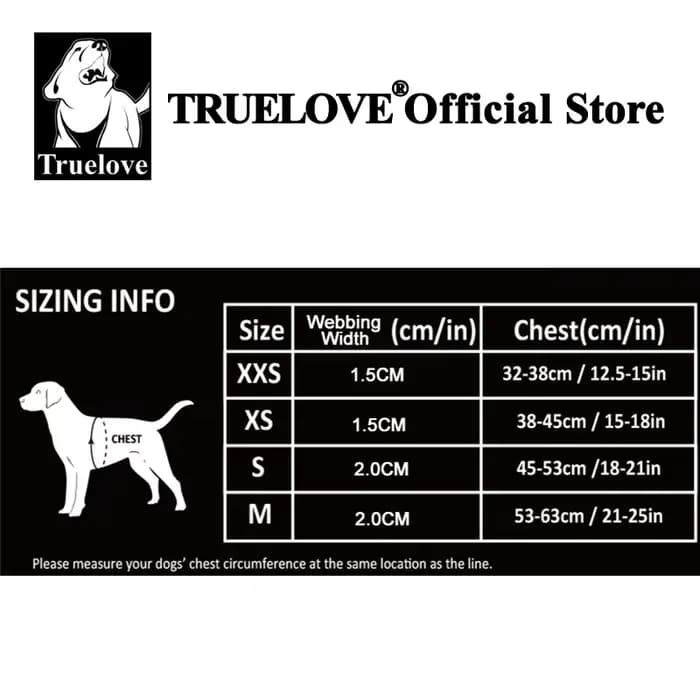 Truelove harnais pour animaux de compagnie pour chiens de petite et moyenne taille maille en Nylon r