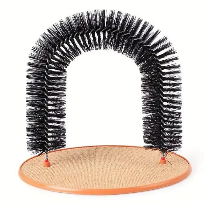 Jouet pour chat arc auto-groome Pamper félin avec un Massage toilettage brosse à friction avec tampo