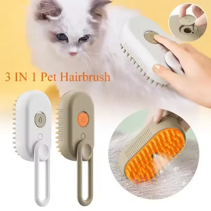 Brosse de Massage en Spray pour animaux de compagnie, pour chat, chien, un bouton, pulvérisation de