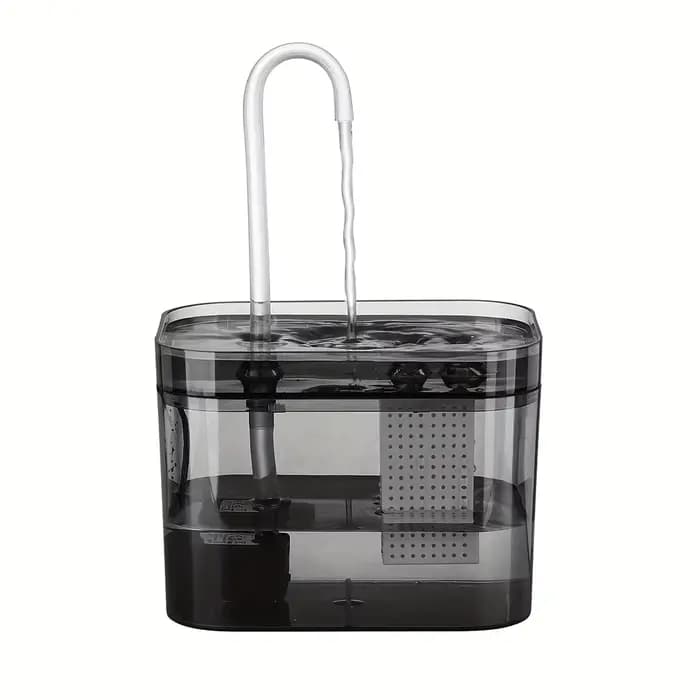 Fontaine d'eau pour chat avec filtre automatique USB, abreuvoir noir Transparent à recirculation, di