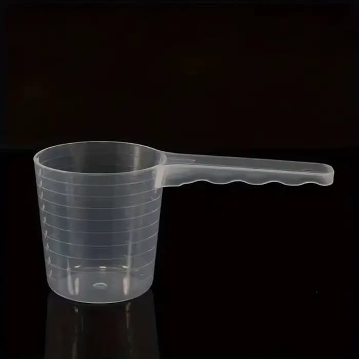 Mini cuillère doseuse pour aliments pour animaux de compagnie de 100 ml, en plastique transparent, a