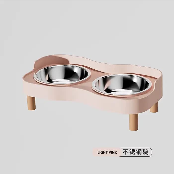 Dopamine Colorful Elevated Pet Feeder Cat Dog Pets Fashion Double Bowl Set Food Water Stainless Stee