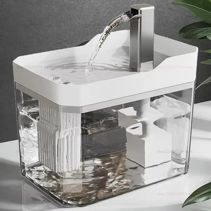 Fontaine à eau pour chat de 1,5 L avec filtre automatique, distributeur d'eau pour animaux de compag