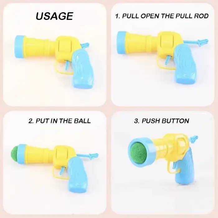 Nouvelles couleurs jouets pour chat chat en peluche balle pistolet de tir jouet silencieux soulageme