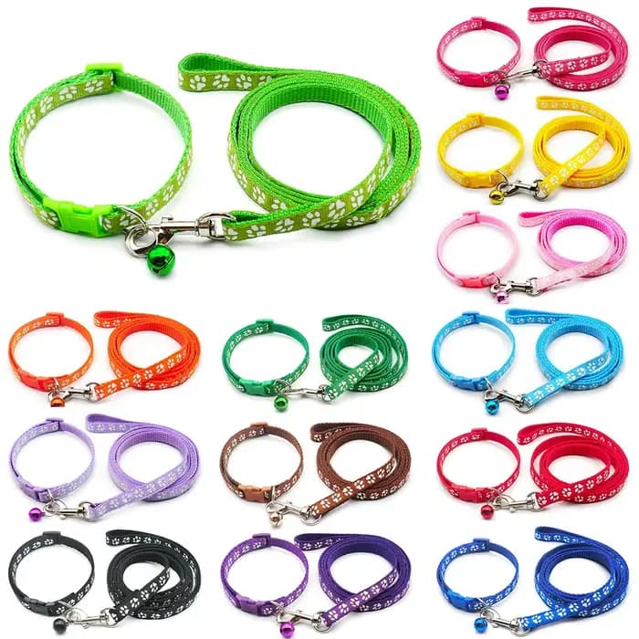 24 ensembles de laisse réglable pour chien et chat, collier pour chiot, marche en plein air, personn