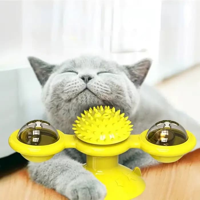 Moulin à vent pour chat, jouet interactif pour animaux de compagnie, Puzzle, jeu pour chat, plateau