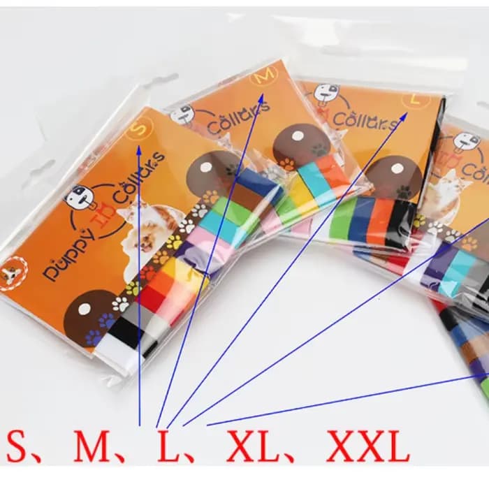 12 pièces colliers pour animaux de compagnie chien chat crochet et boucle collier d'identification c