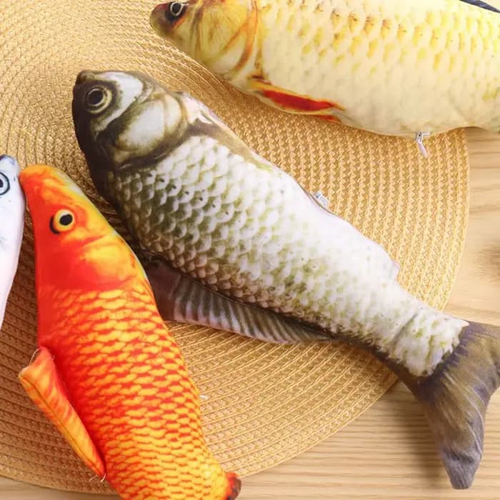 Offre spéciale de jouets taquins pour chats, simulation de poisson, jouets en peluche à mâcher pour