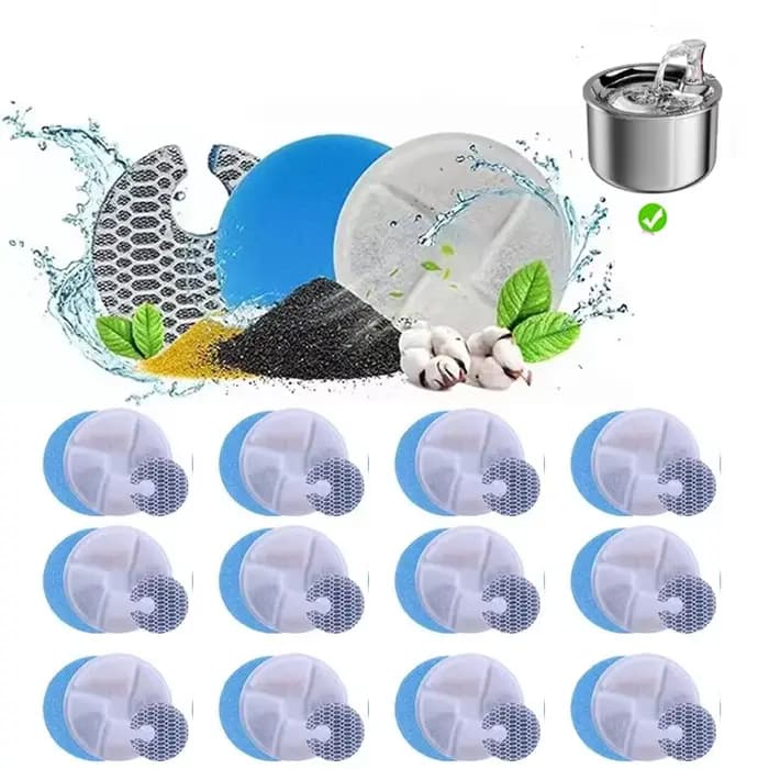 Filtres de fontaine d'eau pour chat, filtres de remplacement à charbon actif pour distributeur d'eau