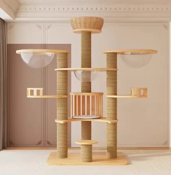 Cadre d'escalade pour chat, litière spéciale en bois massif pour gros chat, arbre pour chat non occu