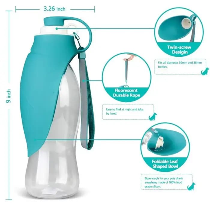 Bouteille d'eau Portable de Sport en Silicone pour chien, bol de voyage pour chiot et chat, distribu