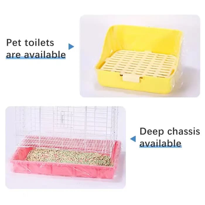 10 pièces/ensemble plateau pour animaux de compagnie jetable PE Films lapin litière tapis Cage plate