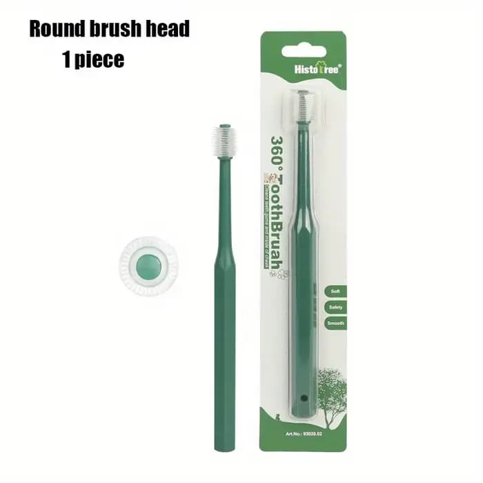 Brosse à dents 360 degrés pour animaux de compagnie – Brosse pour chat contre la mauvaise haleine et