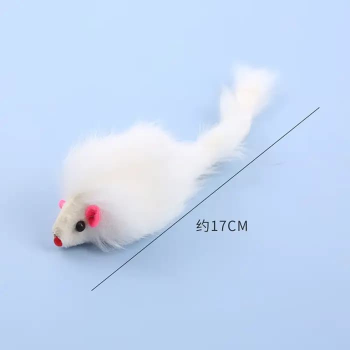 5/10 pièces faux souris chat jouet souris à queue de cheveux longs avec son en peluche souris douce