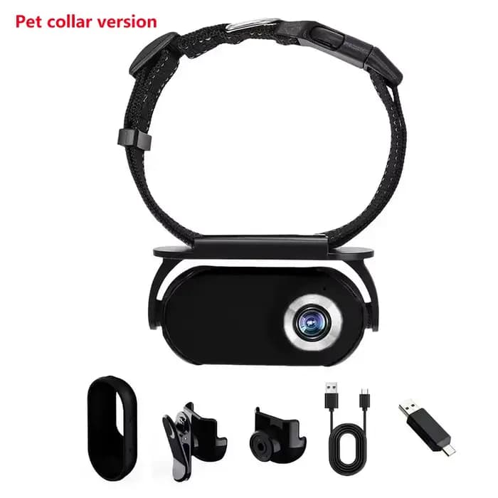 Caméra pour animaux de compagnie à rotation 360°, grand angle 120°, mini caméra portable de poche po