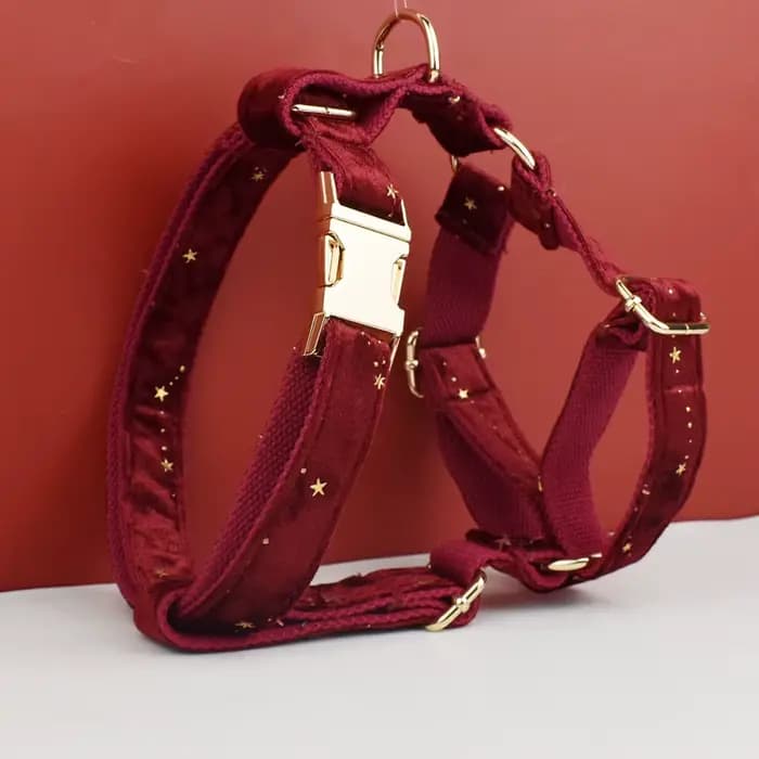 Accessoires de luxe pour animaux de compagnie, design personnalisé, logo, collier, laisse et harnais