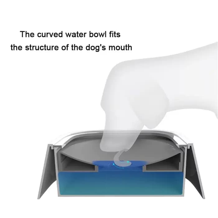 Bol d'eau potable pour chien, bol flottant à bouche Non mouillante pour chat sans déversement, distr