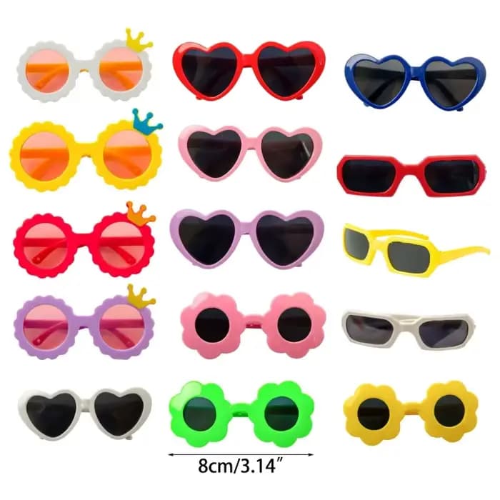 Jolies lunettes soleil à monture en forme cœur pour chat, produits pour animaux compagnie, pour chio