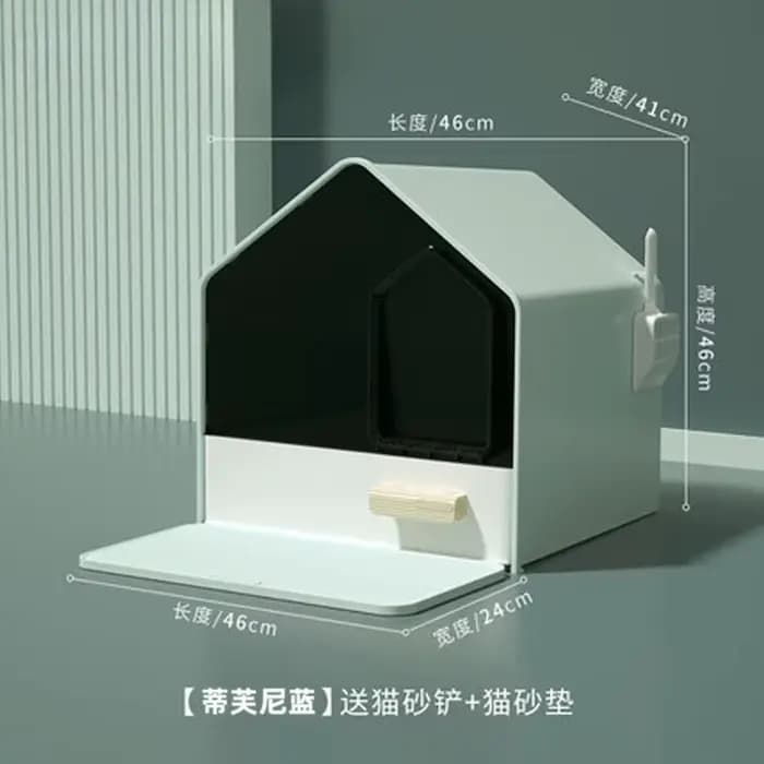 Toilettes pour chat, tiroir entièrement fermé, bac à litière pour chat, bac à sable de grande taille