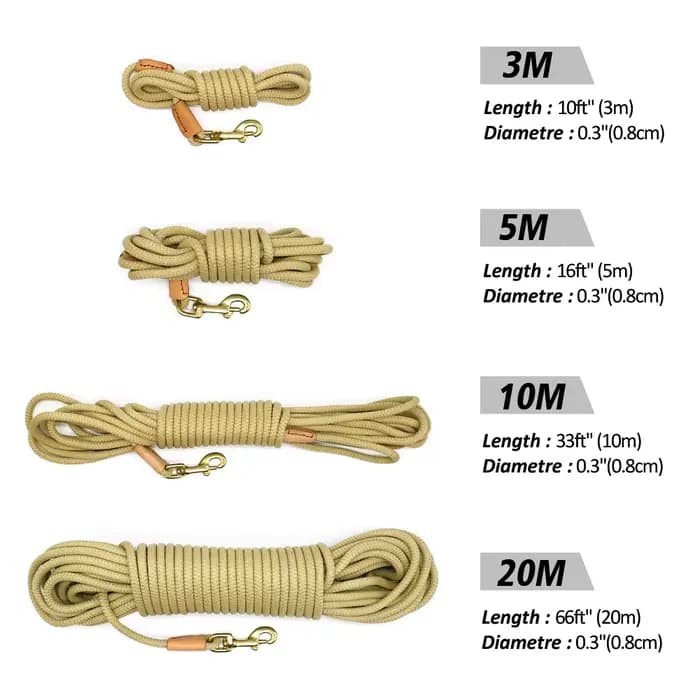 Laisse de suivi Durable pour chien, longue corde en Nylon, entraînement pour animaux de compagnie, l