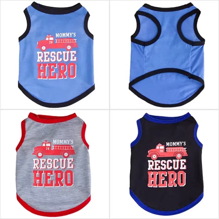 Gilet d'été en coton pour animaux de compagnie, pour petits chiens et chats, T-shirts avec lettres i