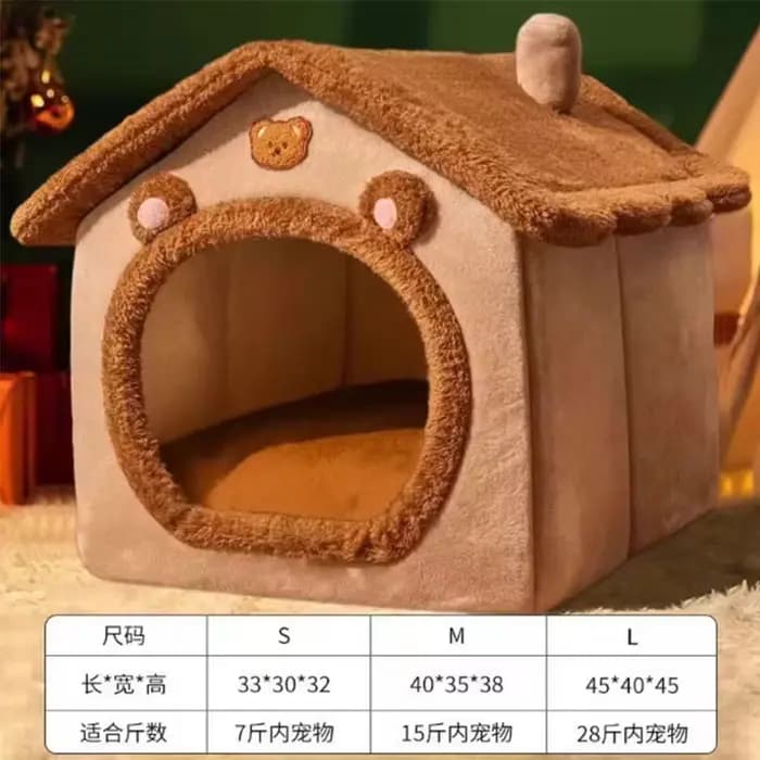 Nichoir pour chat fermé avec matériau résistant à la saleté, maison pour chat détachable et lavable,