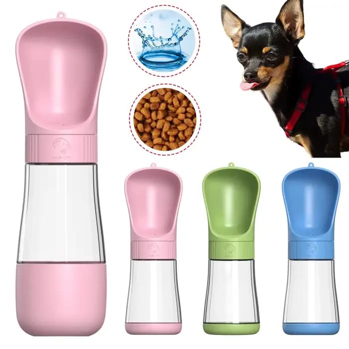Bouteille d'eau Portable 2 en 1 pour chiens, petits et grands chats, bols à boire pour la marche en