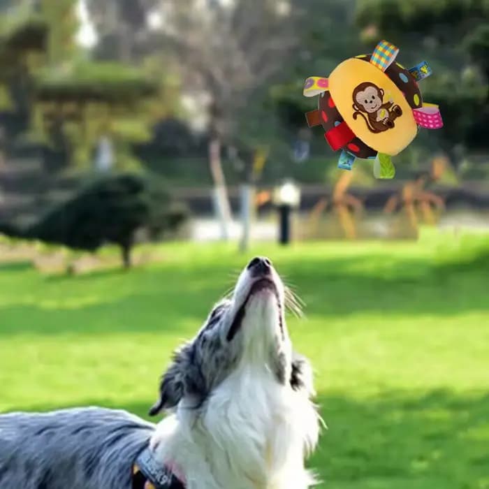 Balle de jouet Vocal en peluche pour chien, jouets interactifs amusants pour animaux de compagnie av