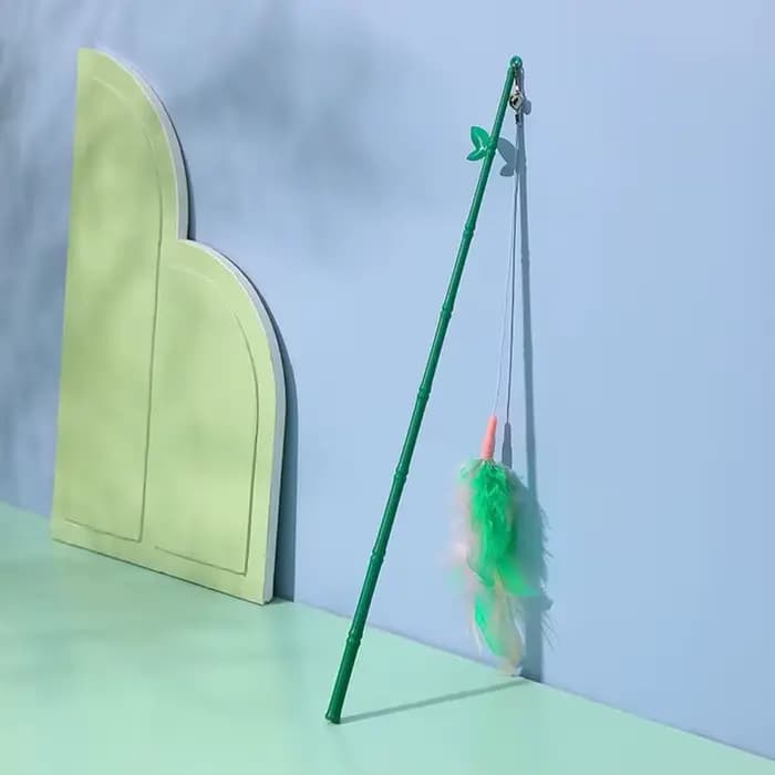 Jouets pour chats, baguette à plumes, jouet interactif pour chaton, avec Super ventouse détachable,