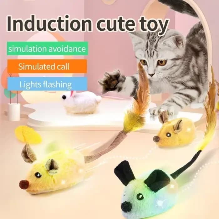 Souris de course intelligente pour chat, jouet électrique interactif en mouvement aléatoire, chargem