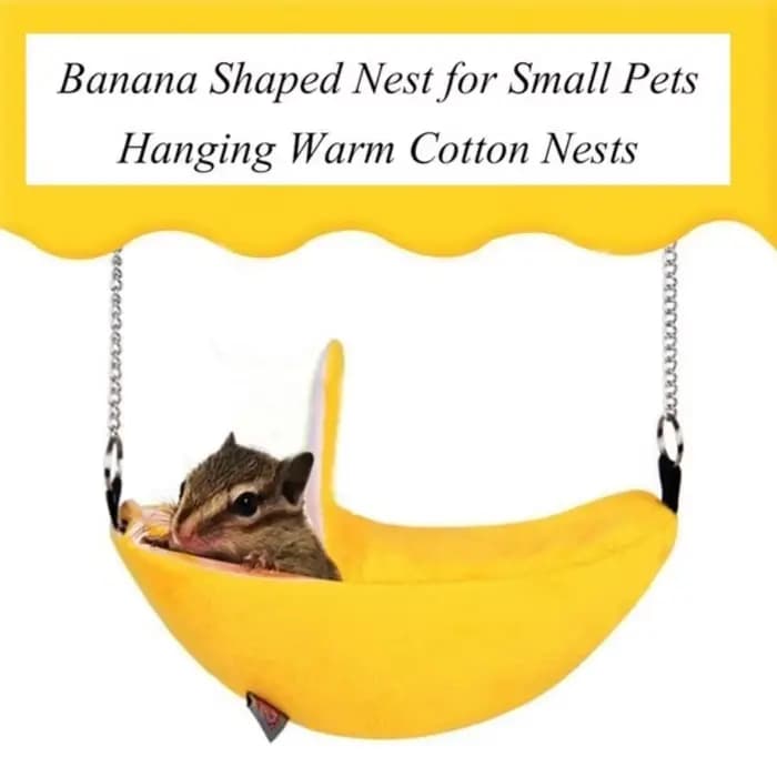 Animaux conception animal de compagnie banane Hamster Rat hamac Cage maison nid Hamster maison chaud