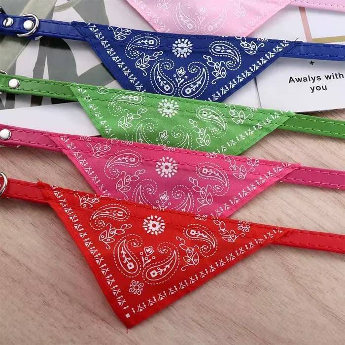 Écharpe de cou réglable en cuir pour animal de compagnie, collier bandana, accessoires pour chiot et