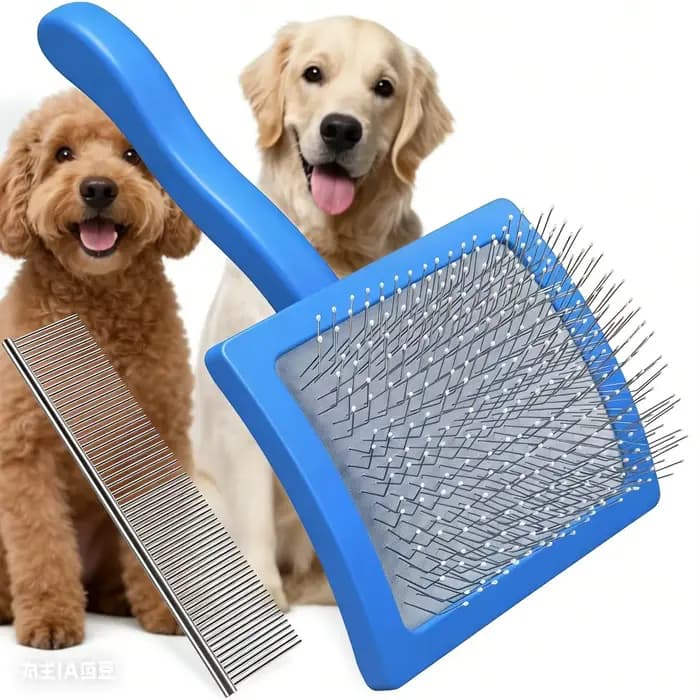 Brosse démêlante pour chien, peigne de toilettage pour caniches, bichons, chiots et chats, brosse à