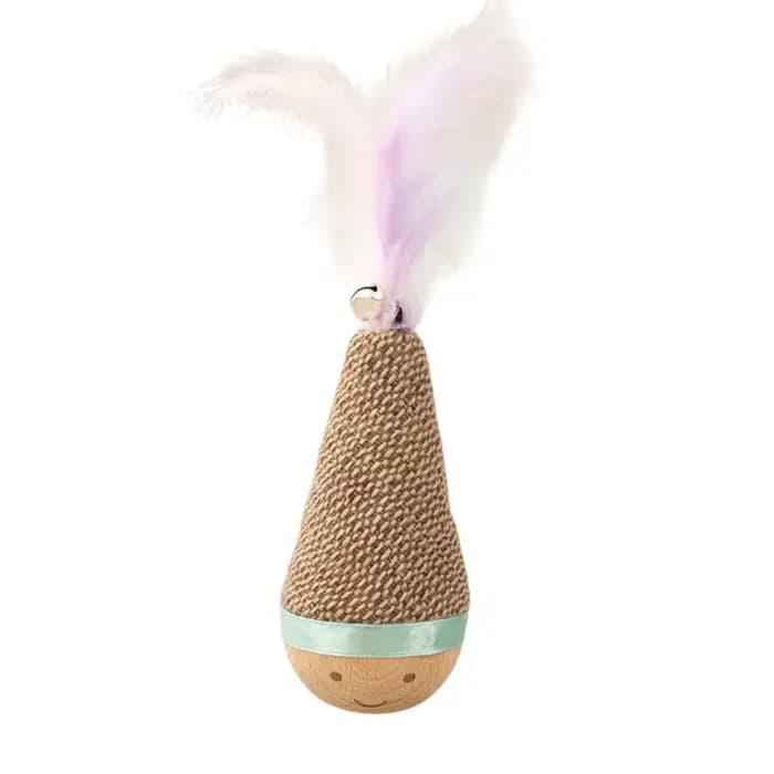 Gobelet Wobbler jouets pour chat résistant aux morsures jouet à mâcher plume Agave nettoyage des den