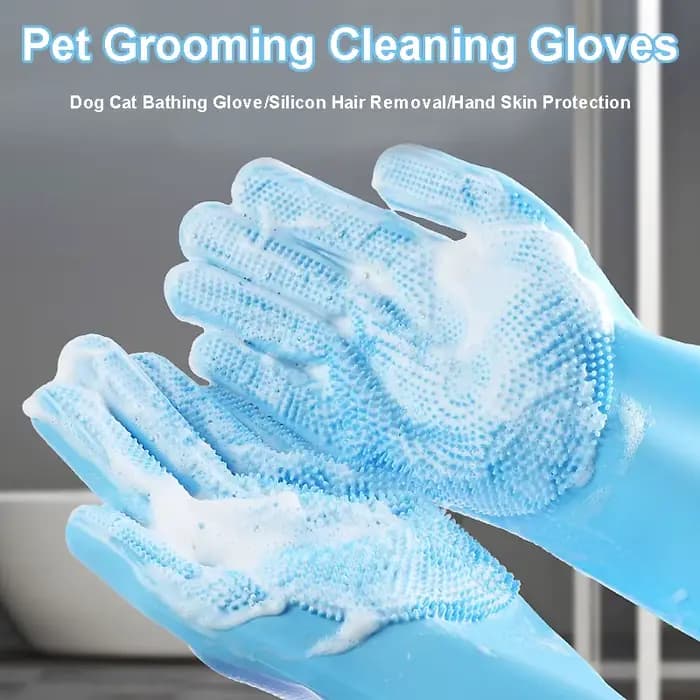 Gants de toilettage pour animaux de compagnie, livres de bain pour chiens et chats, épurateur de sha
