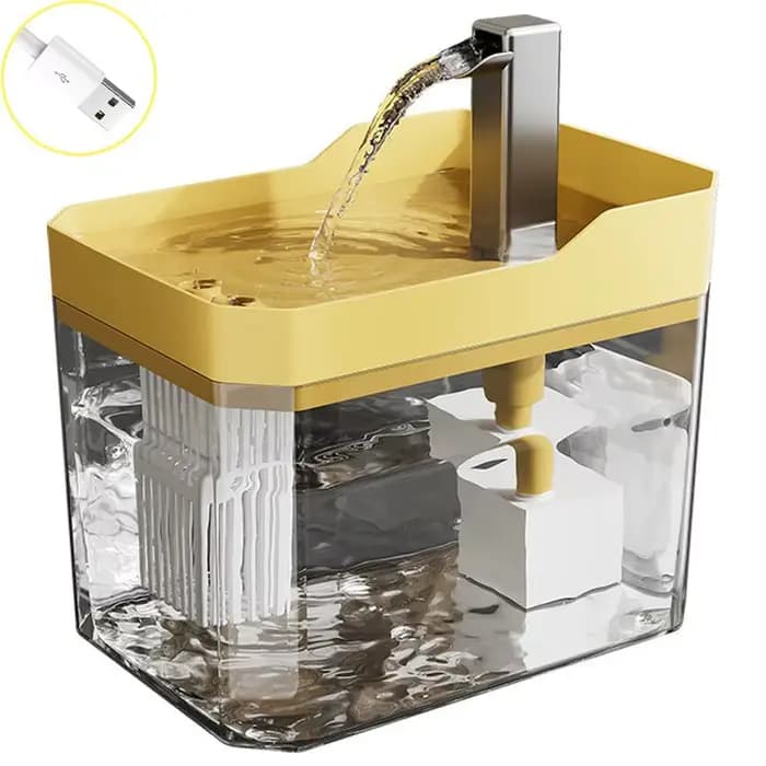 Fontaine d'eau USB pour chat avec filtre automatique, distributeur Transparent de recirculation Anti