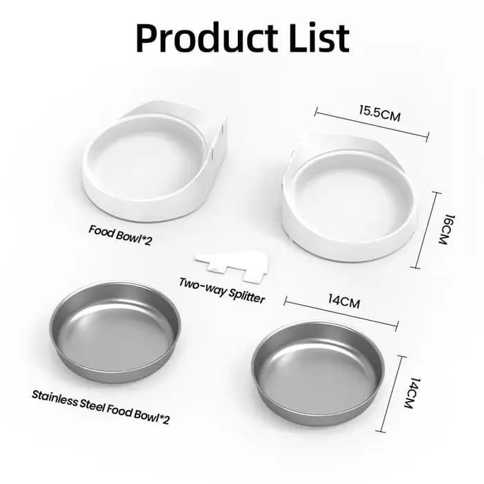 ROJECO seulement accessoires de bol simple et Double en acier inoxydable pour mangeoire automatique