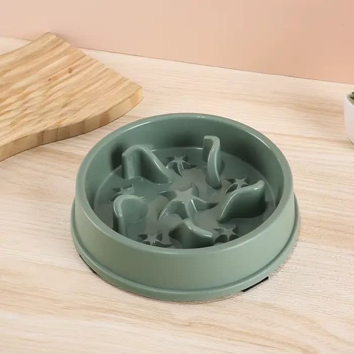 Gamelle anti-glouton pour petits chiens et chats – Bol antidérapant et anti-renversement pour préven
