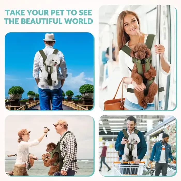 Sac à dos de transport pour animaux de compagnie, pour chiens et chats, éponge épaisse, avant pour a