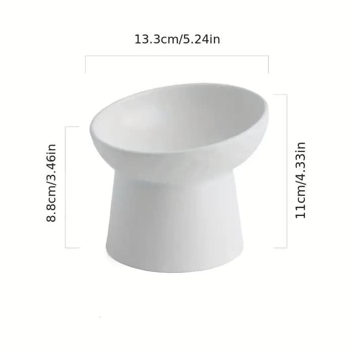 Bol en céramique pour chat, bol surélevé pour animaux de compagnie avec protection du cou, bol anti-